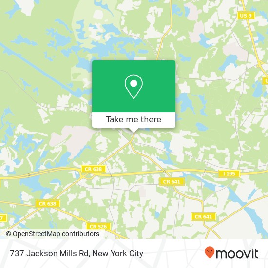 Mapa de 737 Jackson Mills Rd, Jackson, NJ 08527