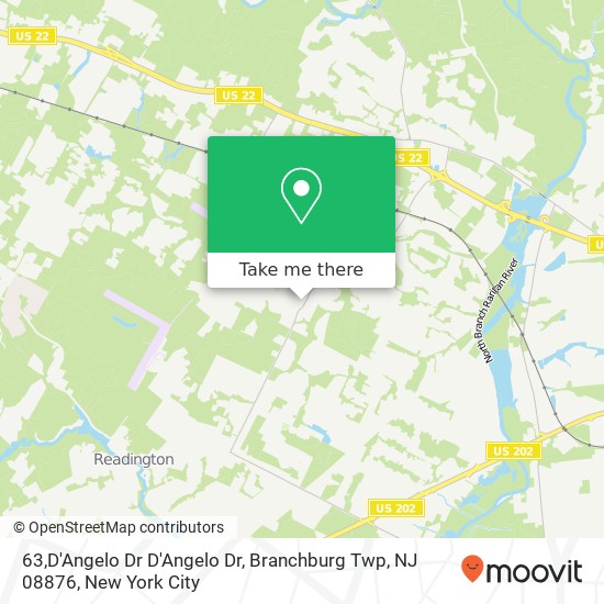 Mapa de 63,D'Angelo Dr D'Angelo Dr, Branchburg Twp, NJ 08876