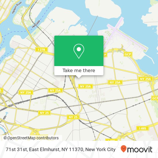 Mapa de 71st 31st, East Elmhurst, NY 11370