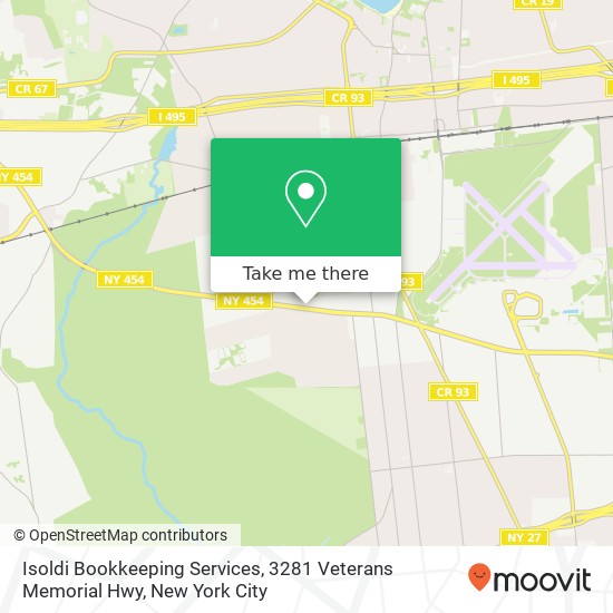 Isoldi Bookkeeping Services, 3281 Veterans Memorial Hwy map