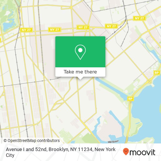 Mapa de Avenue I and 52nd, Brooklyn, NY 11234