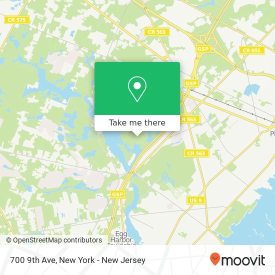 Mapa de 700 9th Ave, Egg Harbor Twp, NJ 08234