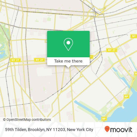 Mapa de 59th Tilden, Brooklyn, NY 11203