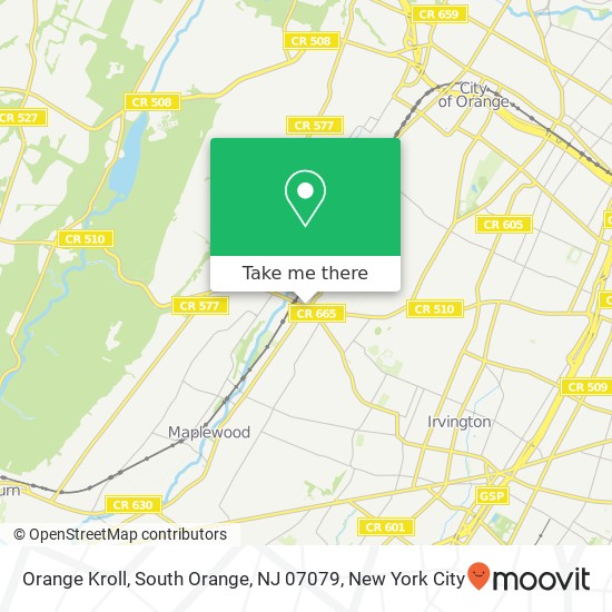 Mapa de Orange Kroll, South Orange, NJ 07079