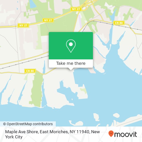 Mapa de Maple Ave Shore, East Moriches, NY 11940