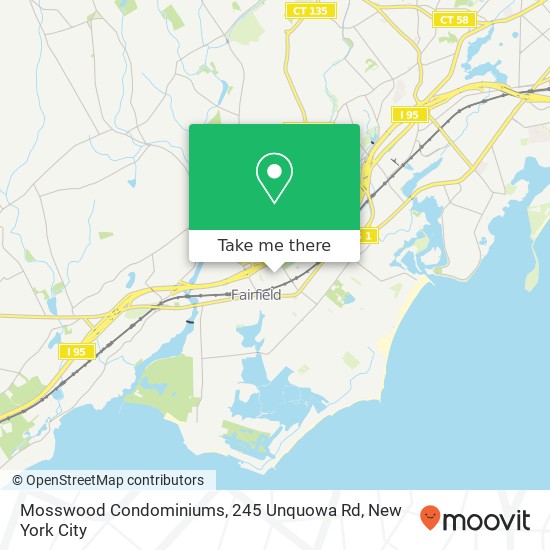 Mosswood Condominiums, 245 Unquowa Rd map