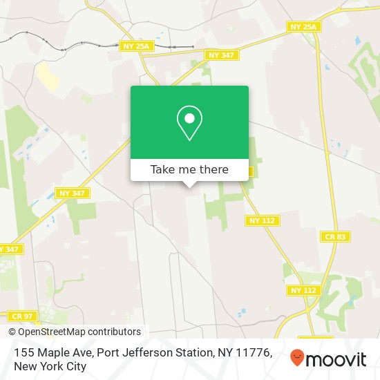 Mapa de 155 Maple Ave, Port Jefferson Station, NY 11776