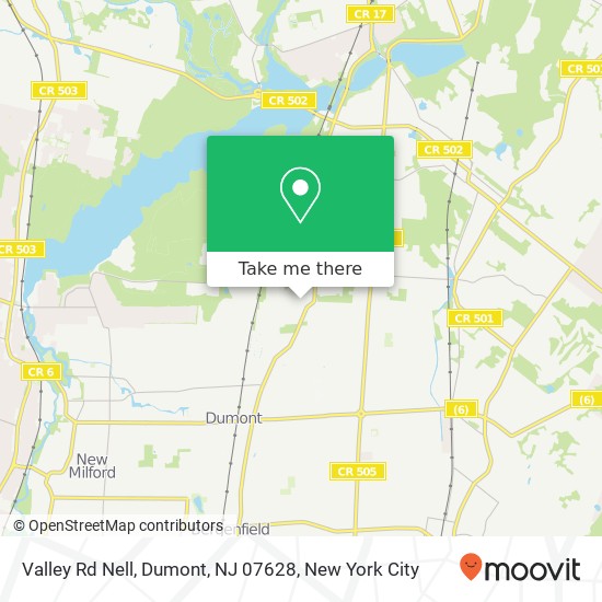 Mapa de Valley Rd Nell, Dumont, NJ 07628