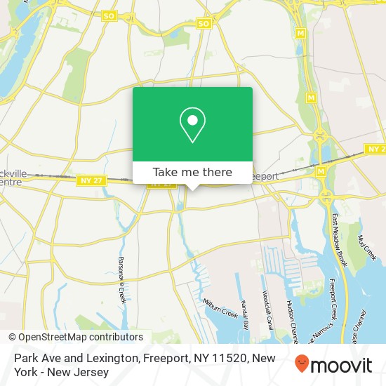 Mapa de Park Ave and Lexington, Freeport, NY 11520