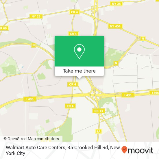 Walmart Auto Care Centers, 85 Crooked Hill Rd map