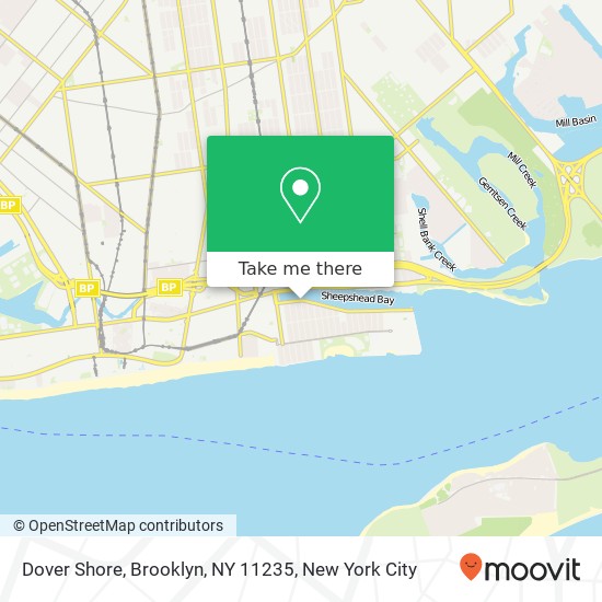 Mapa de Dover Shore, Brooklyn, NY 11235