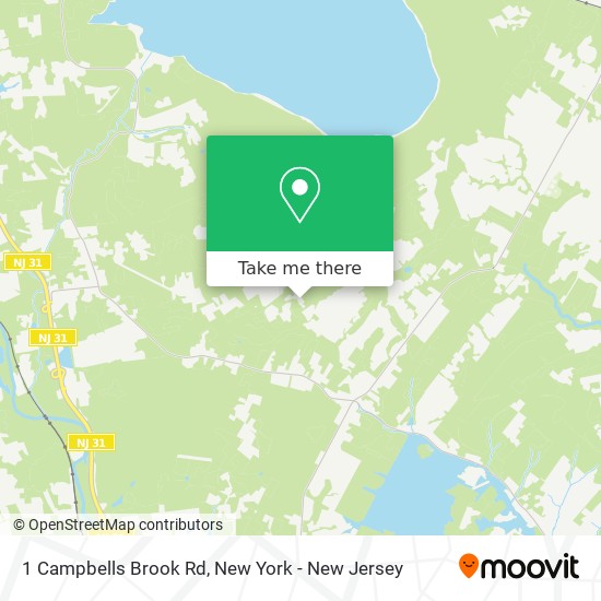 Mapa de 1 Campbells Brook Rd, Whitehouse Station, NJ 08889