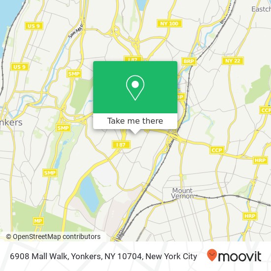 Mapa de 6908 Mall Walk, Yonkers, NY 10704