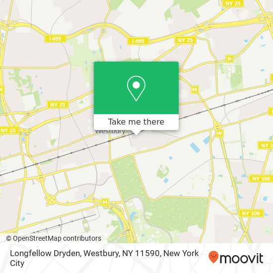 Mapa de Longfellow Dryden, Westbury, NY 11590