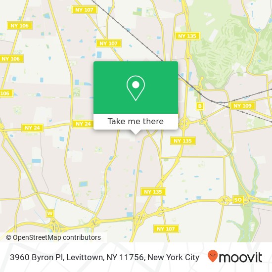 Mapa de 3960 Byron Pl, Levittown, NY 11756