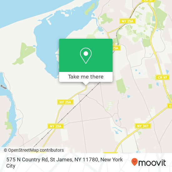 Mapa de 575 N Country Rd, St James, NY 11780