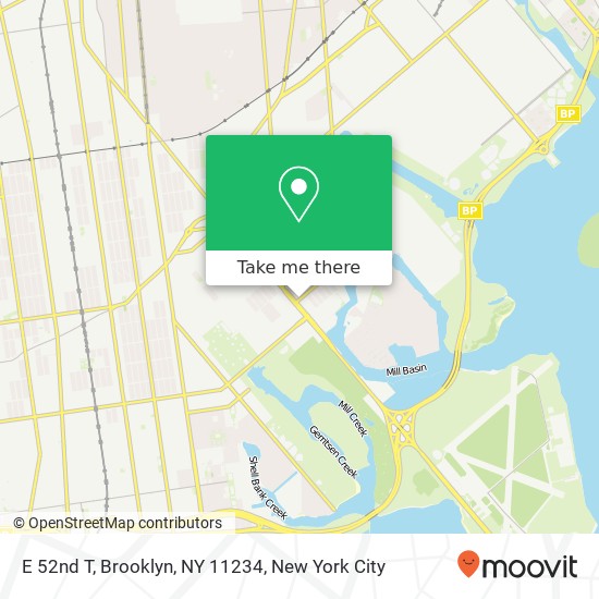 Mapa de E 52nd T, Brooklyn, NY 11234