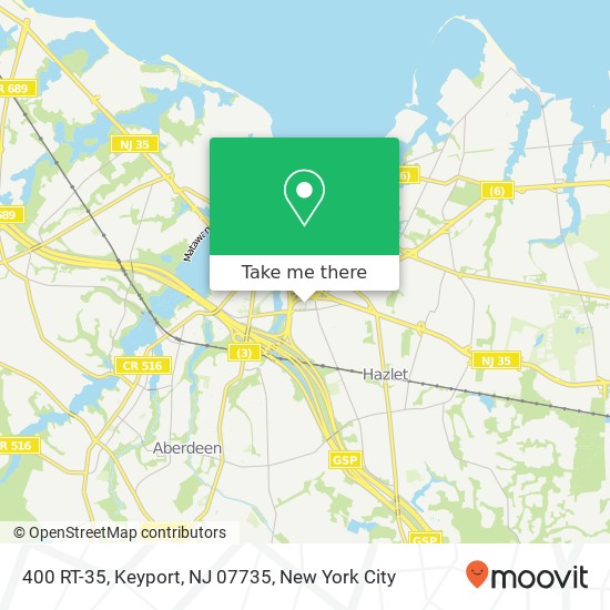 Mapa de 400 RT-35, Keyport, NJ 07735