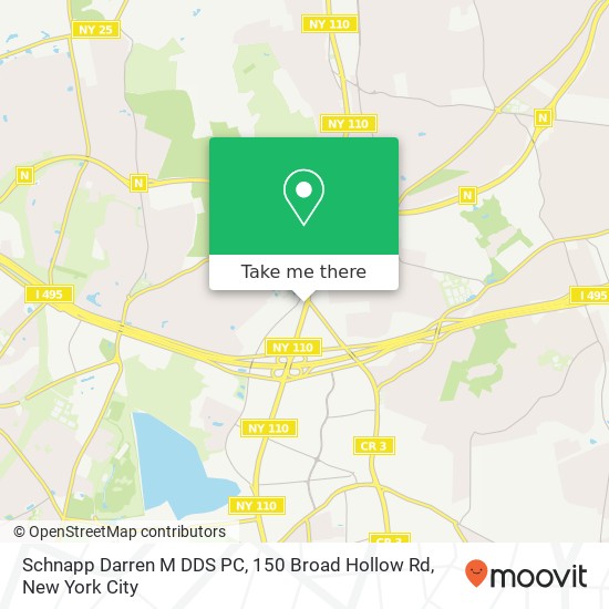 Schnapp Darren M DDS PC, 150 Broad Hollow Rd map