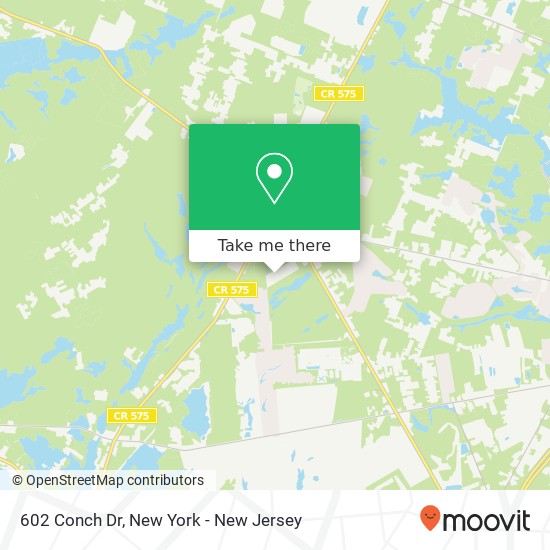 Mapa de 602 Conch Dr, Egg Harbor Twp, NJ 08234