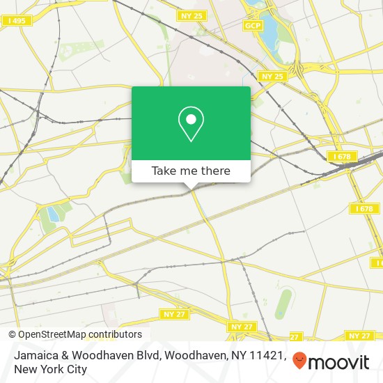Mapa de Jamaica & Woodhaven Blvd, Woodhaven, NY 11421