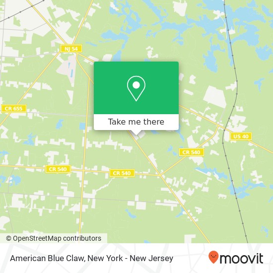 Mapa de American Blue Claw, 465 Tuckahoe Rd