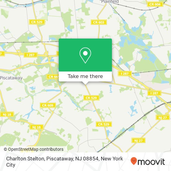 Mapa de Charlton Stelton, Piscataway, NJ 08854