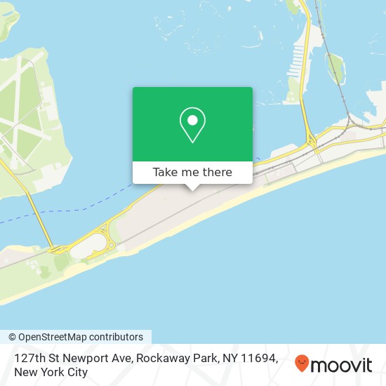 Mapa de 127th St Newport Ave, Rockaway Park, NY 11694