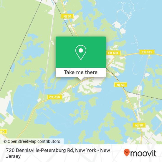 Mapa de 720 Dennisville-Petersburg Rd, Woodbine, NJ 08270