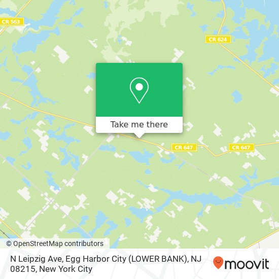 Mapa de N Leipzig Ave, Egg Harbor City (LOWER BANK), NJ 08215