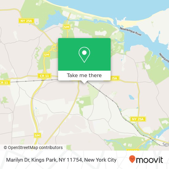Mapa de Marilyn Dr, Kings Park, NY 11754