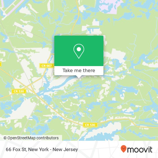 Mapa de 66 Fox St, Browns Mills, NJ 08015