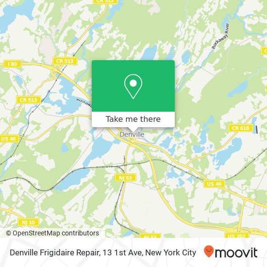 Mapa de Denville Frigidaire Repair, 13 1st Ave