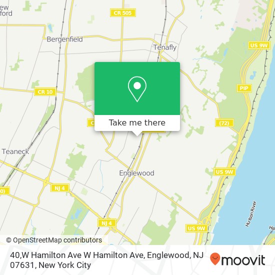Mapa de 40,W Hamilton Ave W Hamilton Ave, Englewood, NJ 07631