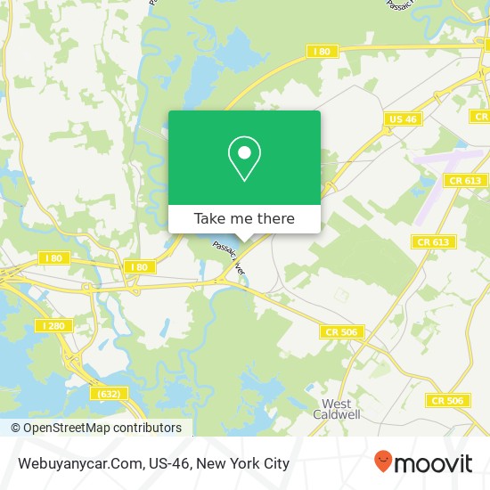 Webuyanycar.Com, US-46 map