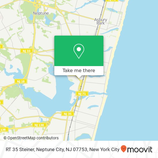 Mapa de RT 35 Steiner, Neptune City, NJ 07753