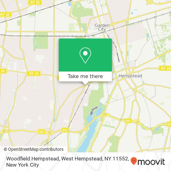 Mapa de Woodfield Hempstead, West Hempstead, NY 11552