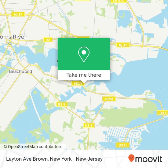 Mapa de Layton Ave Brown, Pine Beach, NJ 08741