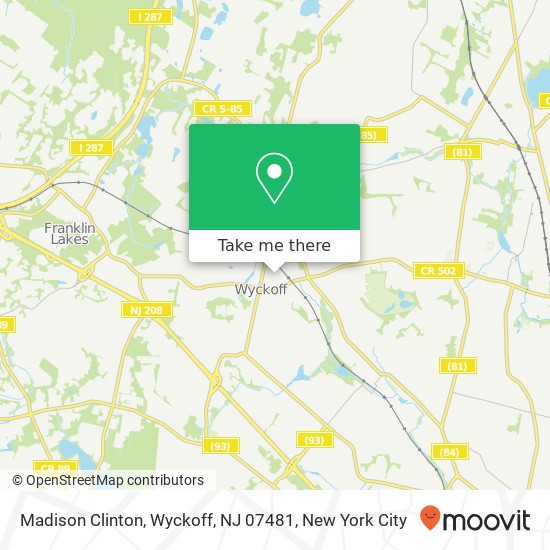 Madison Clinton, Wyckoff, NJ 07481 map
