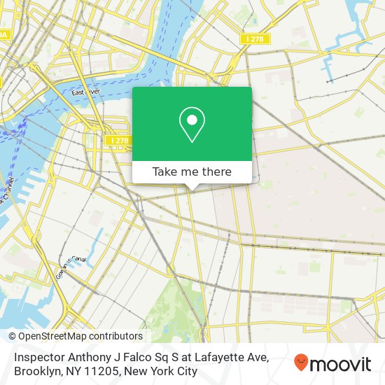 Mapa de Inspector Anthony J Falco Sq S at Lafayette Ave, Brooklyn, NY 11205