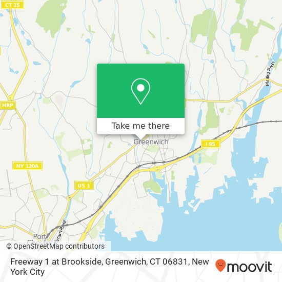 Freeway 1 at Brookside, Greenwich, CT 06831 map