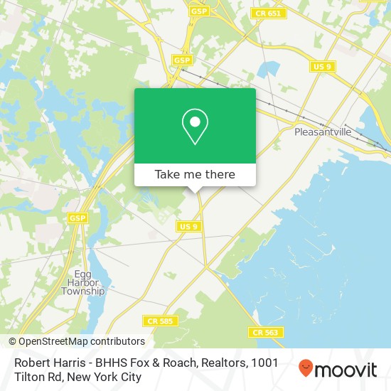 Mapa de Robert Harris - BHHS Fox & Roach, Realtors, 1001 Tilton Rd