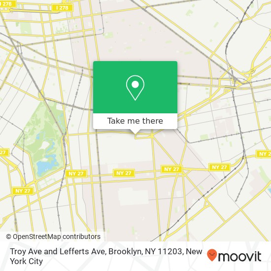 Mapa de Troy Ave and Lefferts Ave, Brooklyn, NY 11203