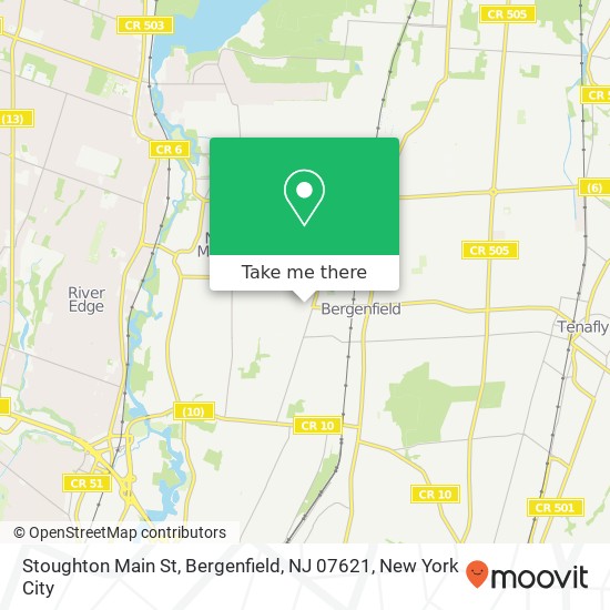 Mapa de Stoughton Main St, Bergenfield, NJ 07621