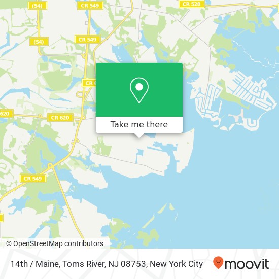 Mapa de 14th / Maine, Toms River, NJ 08753
