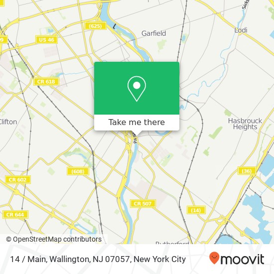 Mapa de 14 / Main, Wallington, NJ 07057