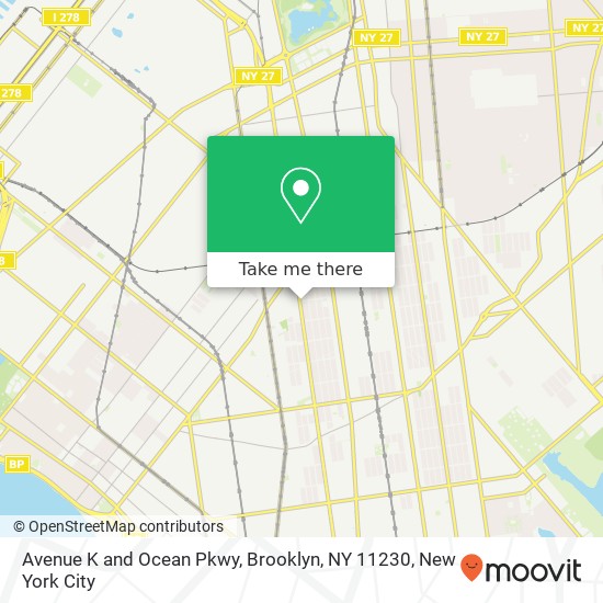 Avenue K and Ocean Pkwy, Brooklyn, NY 11230 map