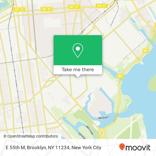 Mapa de E 55th M, Brooklyn, NY 11234