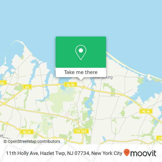 Mapa de 11th Holly Ave, Hazlet Twp, NJ 07734