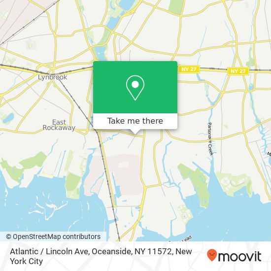 Mapa de Atlantic / Lincoln Ave, Oceanside, NY 11572